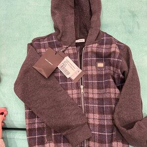 Dolce & Gabbana gray Plaid Zip-Up Hooded Sweatshirt